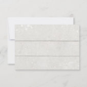 RSVP素朴赤面ピンクフローラホワイトカボチャ木製 招待状 (裏面)