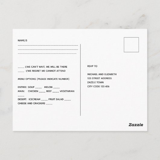 RSVP素朴 Mason Jars Strings Lights Budget ポストカード (裏面)