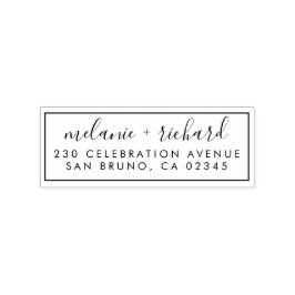 RSVP結婚およびサンキューカードの差出人住所 ラバースタンプ