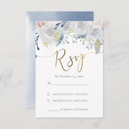 RSVP結婚の 出欠カード (正面/裏面)