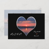 RSVP結婚式招待状 – サンセットインハート 出欠カード (正面/裏面)