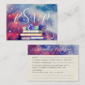 RSVP親切に応答する水の色の本パープル結婚ズ ノートカード (正面/裏面)