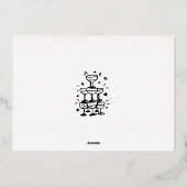 RSVP親切に応答フォイルDoodle応答エンクロージャ 箔招待状 (裏面)