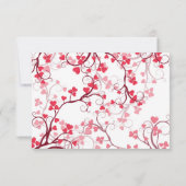 RSVP赤いハート 出欠カード (裏面)