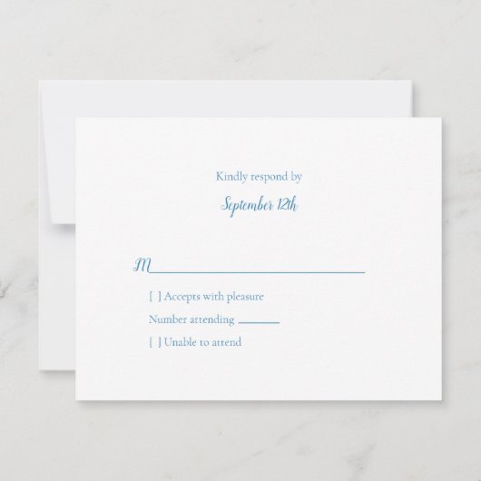 RSVP赤ちゃんシャワーかわいいブラウンベア 出欠カード (裏面)