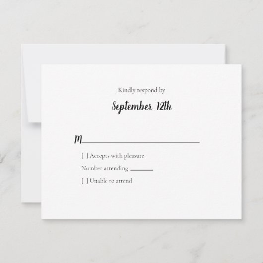 RSVP赤ちゃんシャワーが月を覆う 出欠カード (裏面)