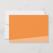 RSVP返信カードシンプルモダンはっきりしたオレンジ 出欠カード (裏面)