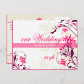 RSVP返信カード:: lily インビテーションポストカード (正面/裏面)