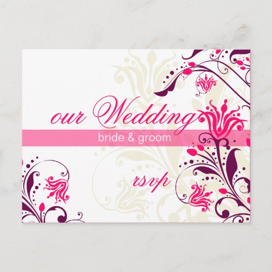 RSVP返信カード:: lily インビテーションポストカード (正面)