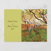 RSVP返信カード、Orchard in Blossom インビテーションポストカード (裏面)