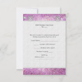 RSVP返信キンセアニェラピンクティアラドレスシューズ 出欠カード (裏面)