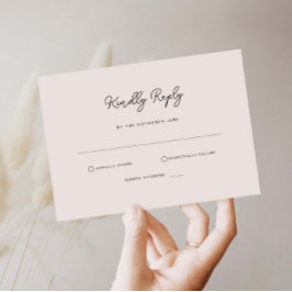 RSVP返信シンプルカード 出欠カード