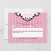 RSVP返信スタイリッシュカード：: flowish deluxe 2 出欠カード (裏面)