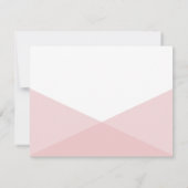 RSVP返信応答カードのピンクスタイリッシュオ淡い色のーバーラップ 出欠カード (裏面)