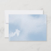 RSVP返信応答カード頭が切れるの青い水色 出欠カード (裏面)