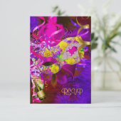 RSVP返信応答マスクシャンパンイエロー 出欠カード (スタンド正面)