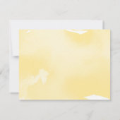 RSVP返信RESPONSE黄色の水色の食事の大きい 招待状 (裏面)
