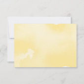 RSVP返信RESPONSE黄色の水色の食事 出欠カード (裏面)