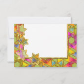 RSVP金ゴールドスター抽象芸術スターダマスク 招待状 (裏面)