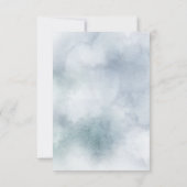 RSVP食事の選択 |シルバーブルー冬のワンダーランド 出欠カード (裏面)