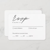RSVP食事オプション伝統的ミニマリストRSVPカード エンクロージャーカード (正面/裏面)