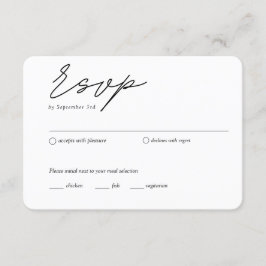 RSVP食事オプション伝統的ミニマリストRSVPカード エンクロージャーカード