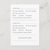 RSVP食事セレクション紫陽花2ゲストウェディングRSVP エンクロージャーカード (裏面)