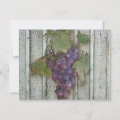 RSVP食事メニューオプションヴィンテージウッドnヴィネヤード 出欠カード (裏面)