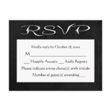 RSVP黒素朴と白の黒板（食事なし）