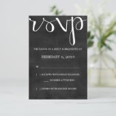 RSVP |のモダンなペンの黒板 (スタンド正面)