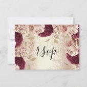 RSVP ウェディング グリッター ブライダル ローズゴールド リース フローラ (裏面)
