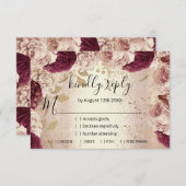 RSVP ウェディング グリッター ブライダル ローズゴールド リース フローラ (正面/裏面)