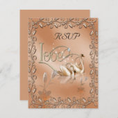 RSVP ウェディング ラブ スワン フラワーズ (正面/裏面)