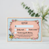 RSVP ウェディング ワンダーランド ラビット フラワーズ ご招待 招待状 (スタンド正面)