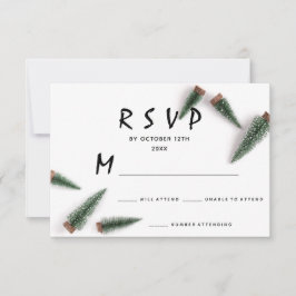 RSVP ウェディング 冬 クリスマス ホリデー 白 緑