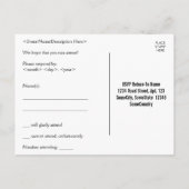 「RSVP」エレガントポストカード ポストカード (裏面)