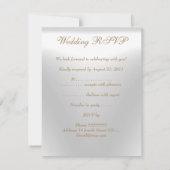 RSVP エレガント イベント ゴールド シルバー ホワイト 招待状 (裏面)