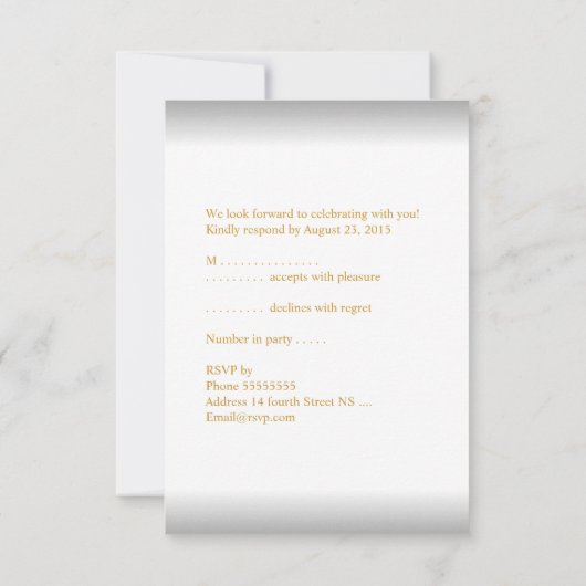 RSVP エレガント ウェディング アニバーサリー ホワイトゴールド (裏面)