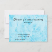 RSVP カード ターコイズブルー ライム ピンク タイダイ