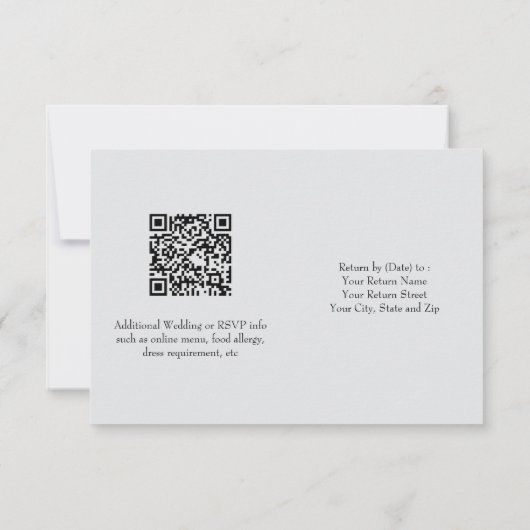 RSVP クラシック モダン アイボリーとブッシュ フラワー (裏面)