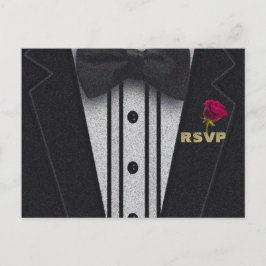 RSVP | グリッタータキシード インビテーションポストカード