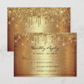 RSVP ゴールド ドリップス スパーク グリッター ウェディング ブライダル ショー (正面/裏面)