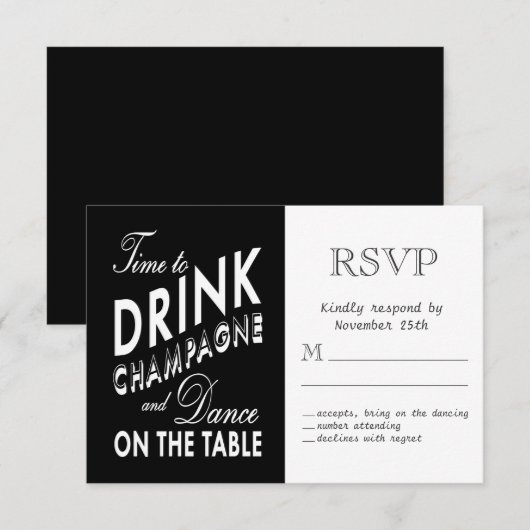 RSVP – シャンパンを飲む時間 (正面/裏面)