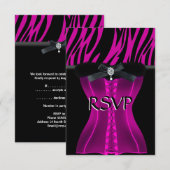 RSVP バースデー ピンクゼブラ ブラックドレス (正面/裏面)