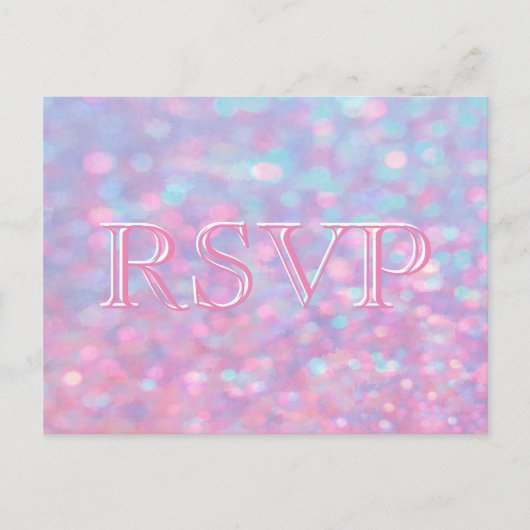 RSVP | ピンクの《写真》ぼけ味灯 インビテーションポストカード (正面)