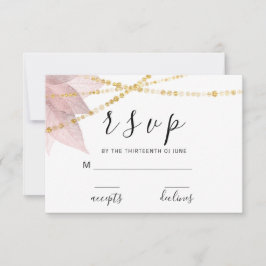 RSVP ブラック ホワイト ローズ フラワーミニマル ゴールデンライト