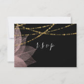 RSVP ブラック ホワイト ローズ フローラル デリケート ゴールデン ライツ (裏面)