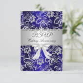 RSVP ブルー フラワー ボウ 25周年 結婚記念日 (スタンド正面)