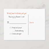 RSVP – ポストカード (裏面)