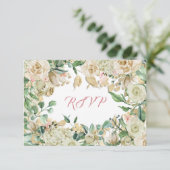 RSVP ミント ティール ホワイト ローズ ブランチ (スタンド正面)